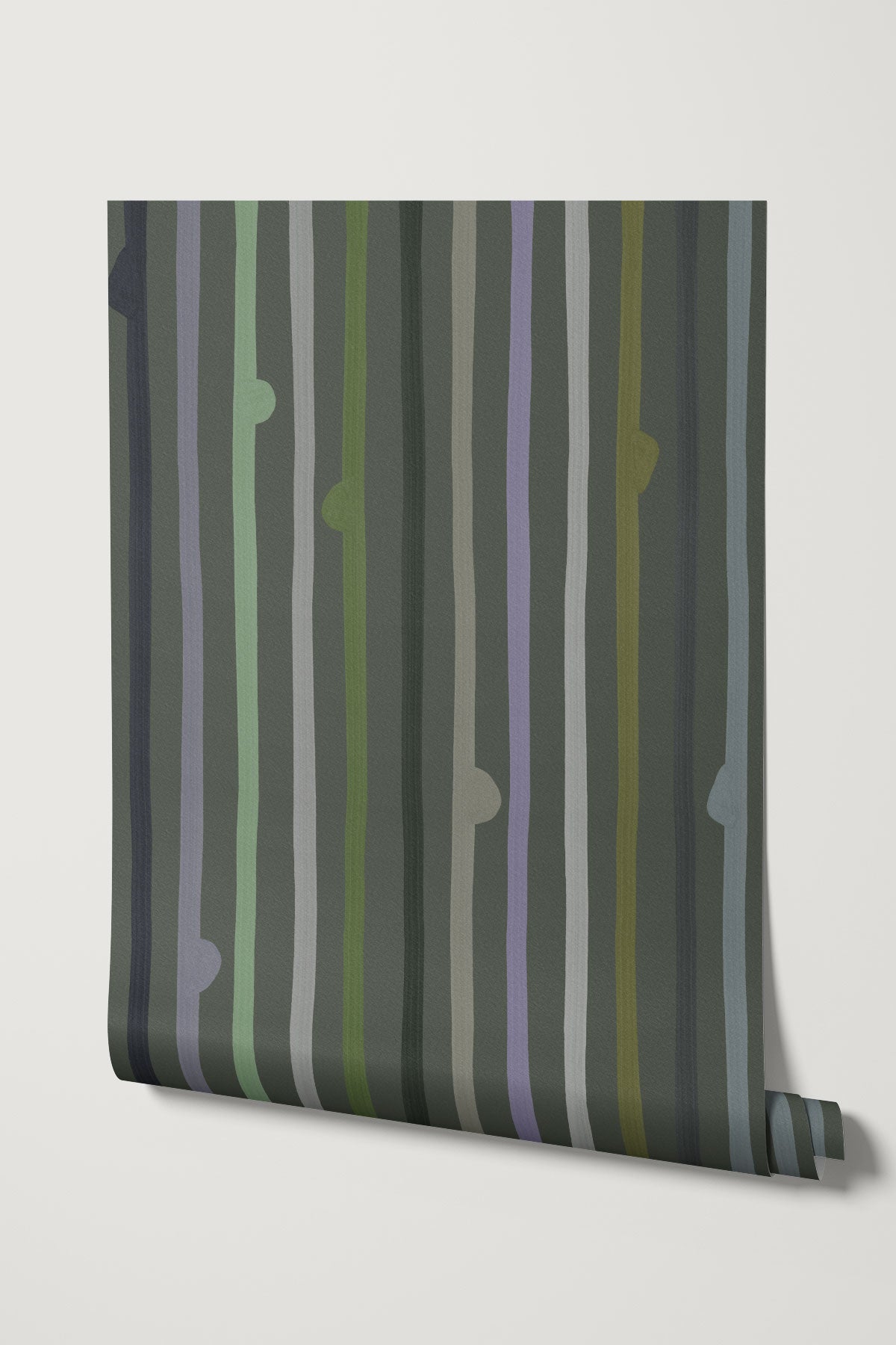 Organic Lines Olive - Abstract Lines Wallpaper - Eazywallz