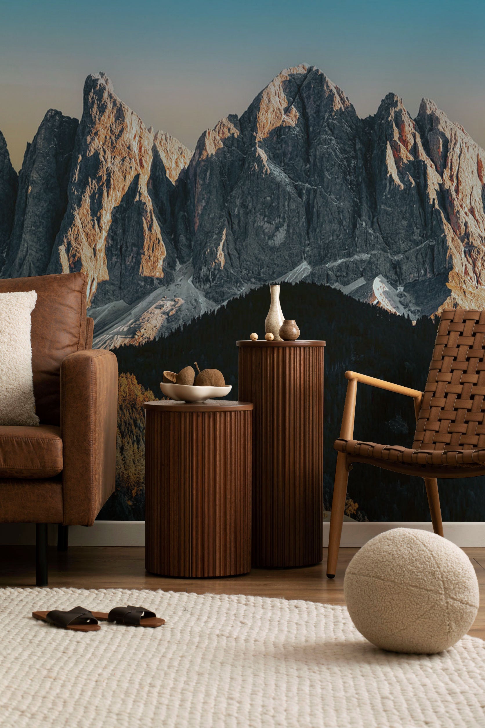 Mountain Peak Sunrise Wall Mural