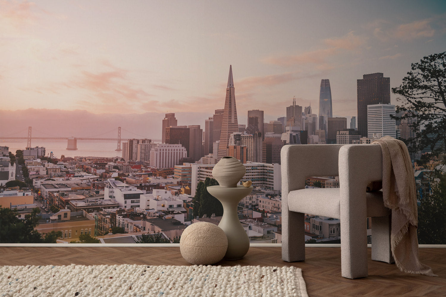 San Francisco California Cityscape Wall Mural