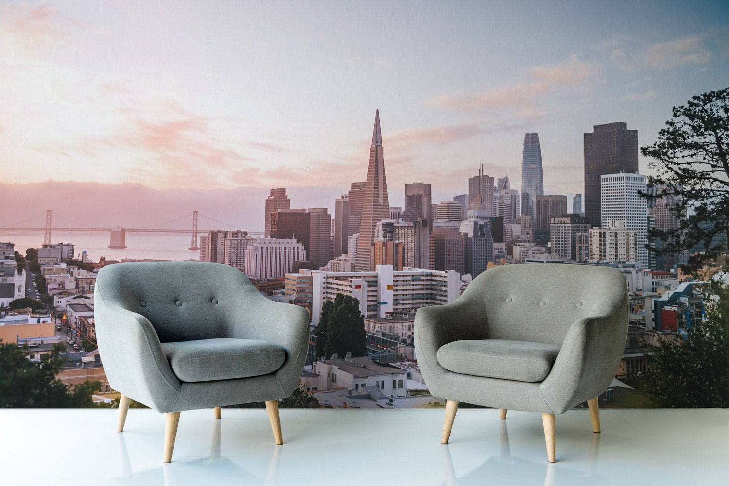 San Francisco California Cityscape Wall Mural