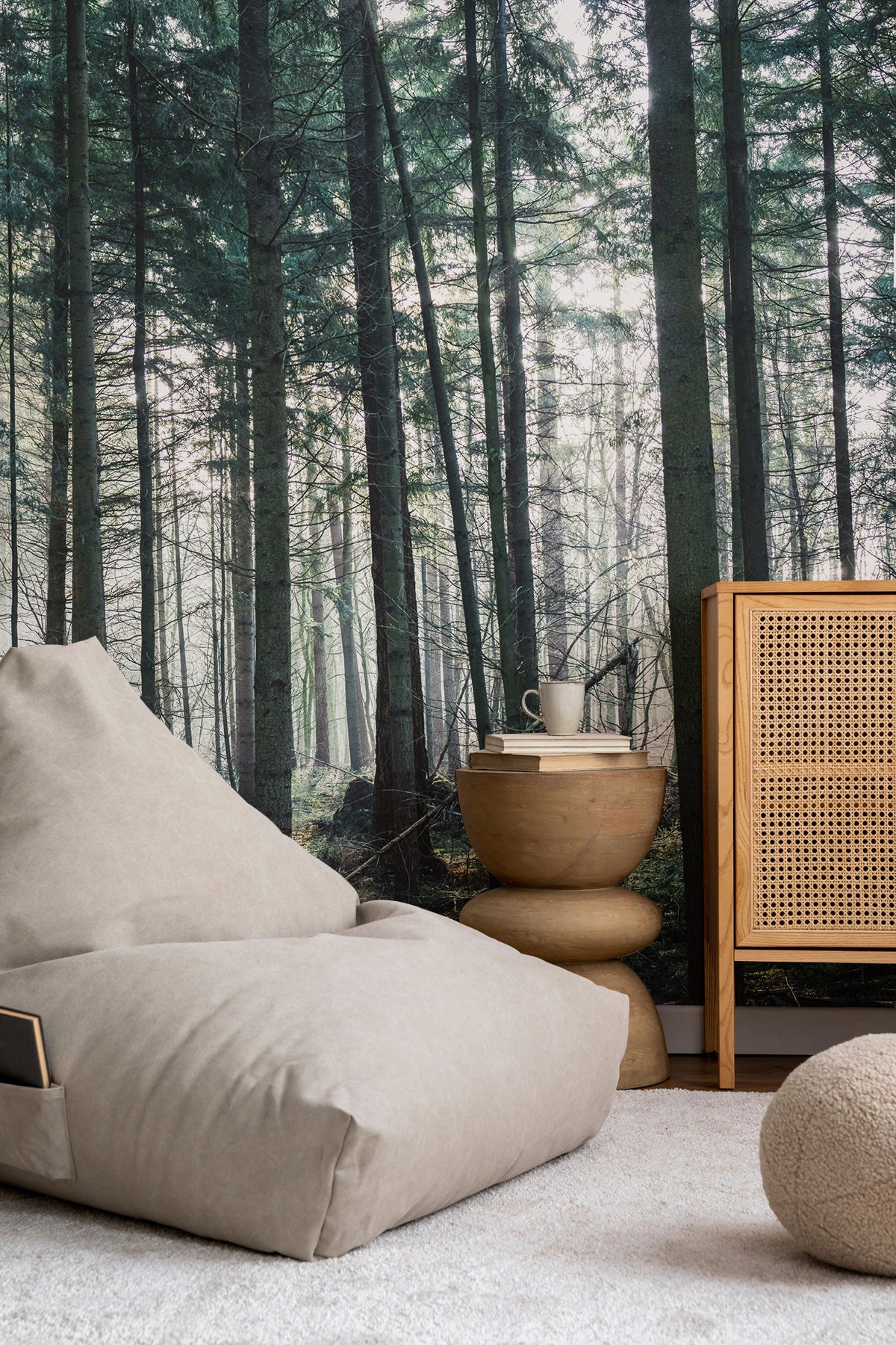 Ethereal Mist Forest Wall Mural