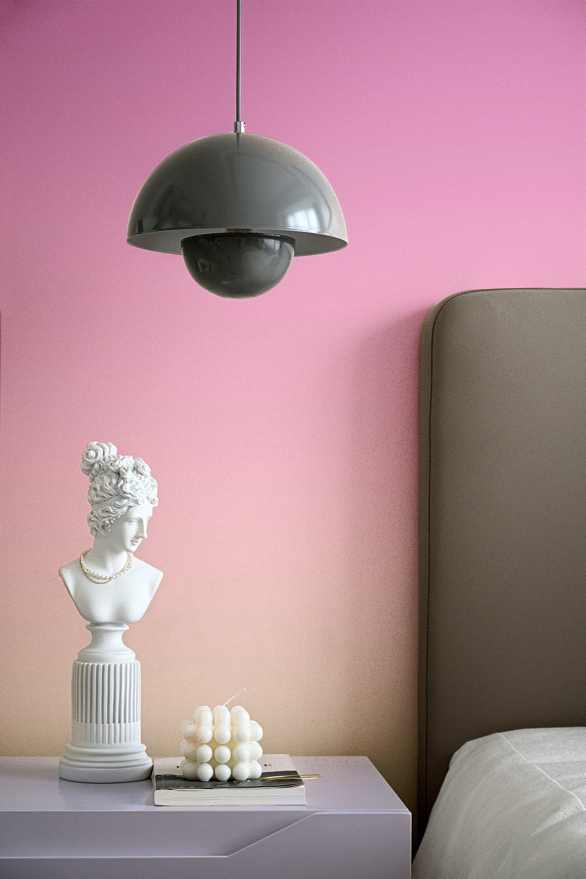 Pink Pearl Wallpaper in a bedroom