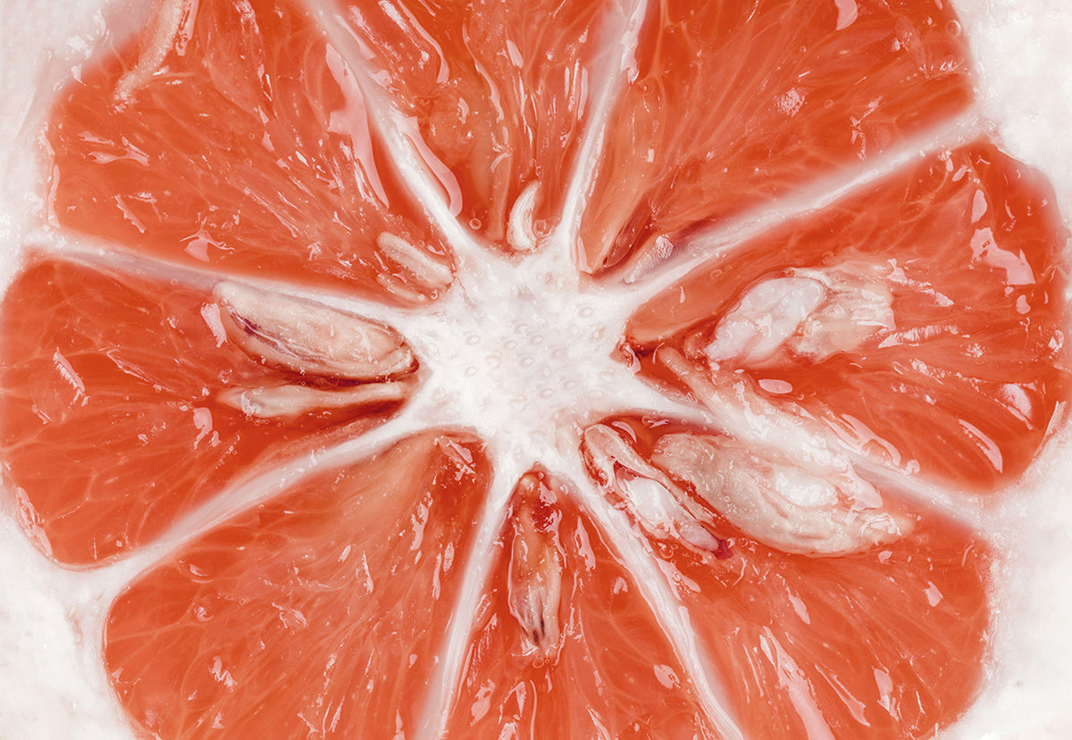 Pulp Red Wall Mural – Modern Citrus Close-Up Wallpaper - Eazywallz