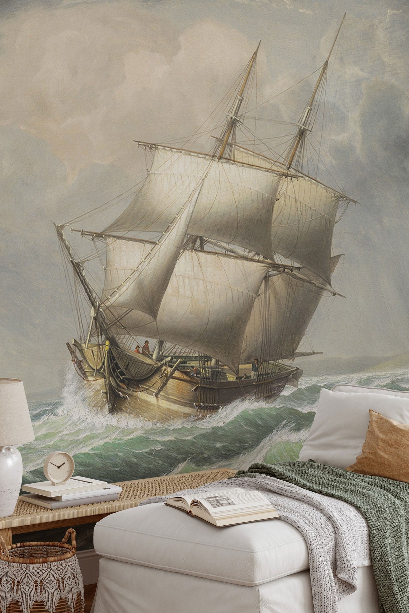 Brig Off the Maine Coast