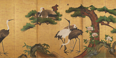 Majestic Crane Family Wall Mural