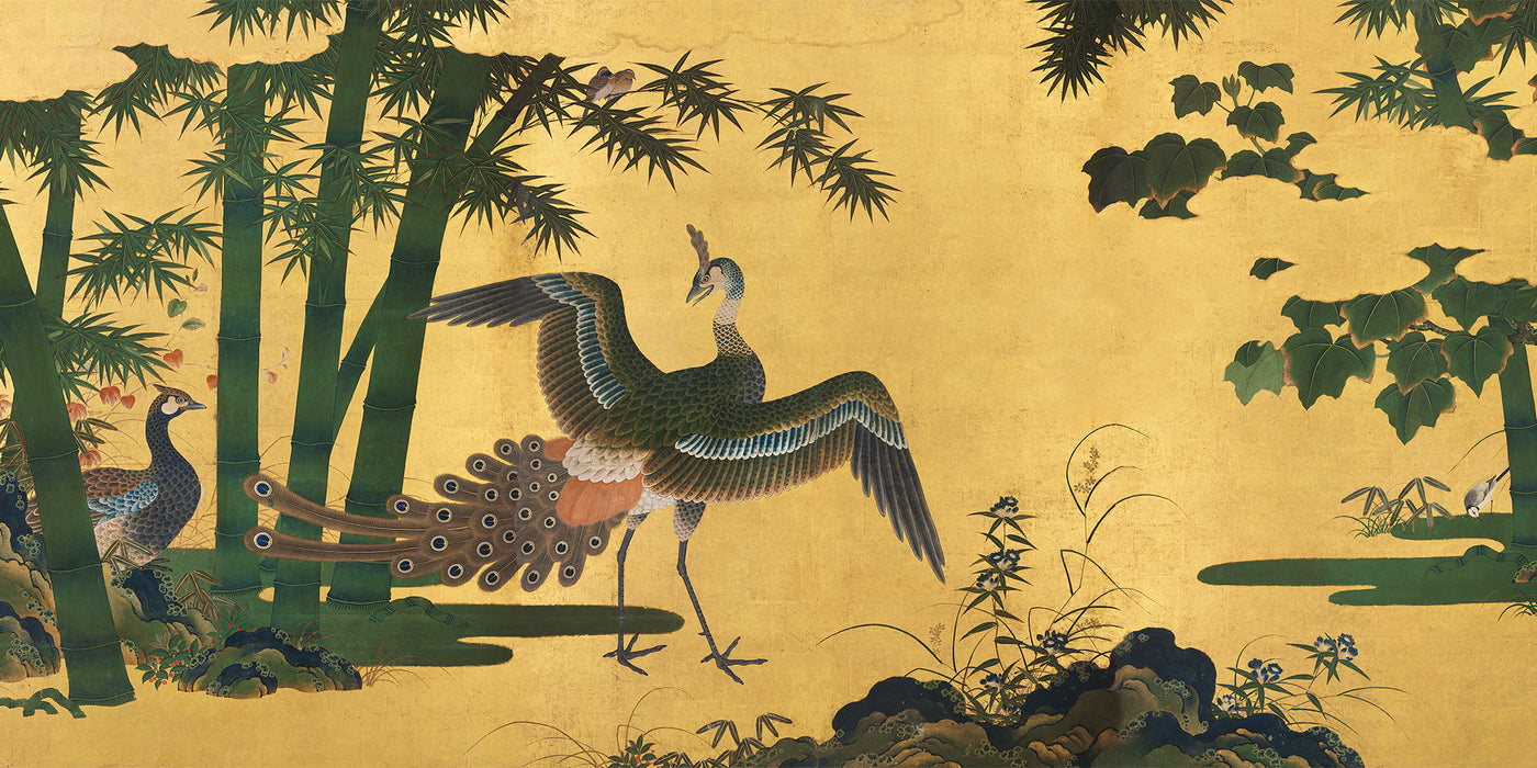 Enchanting Japanese Peacock Wall Mural