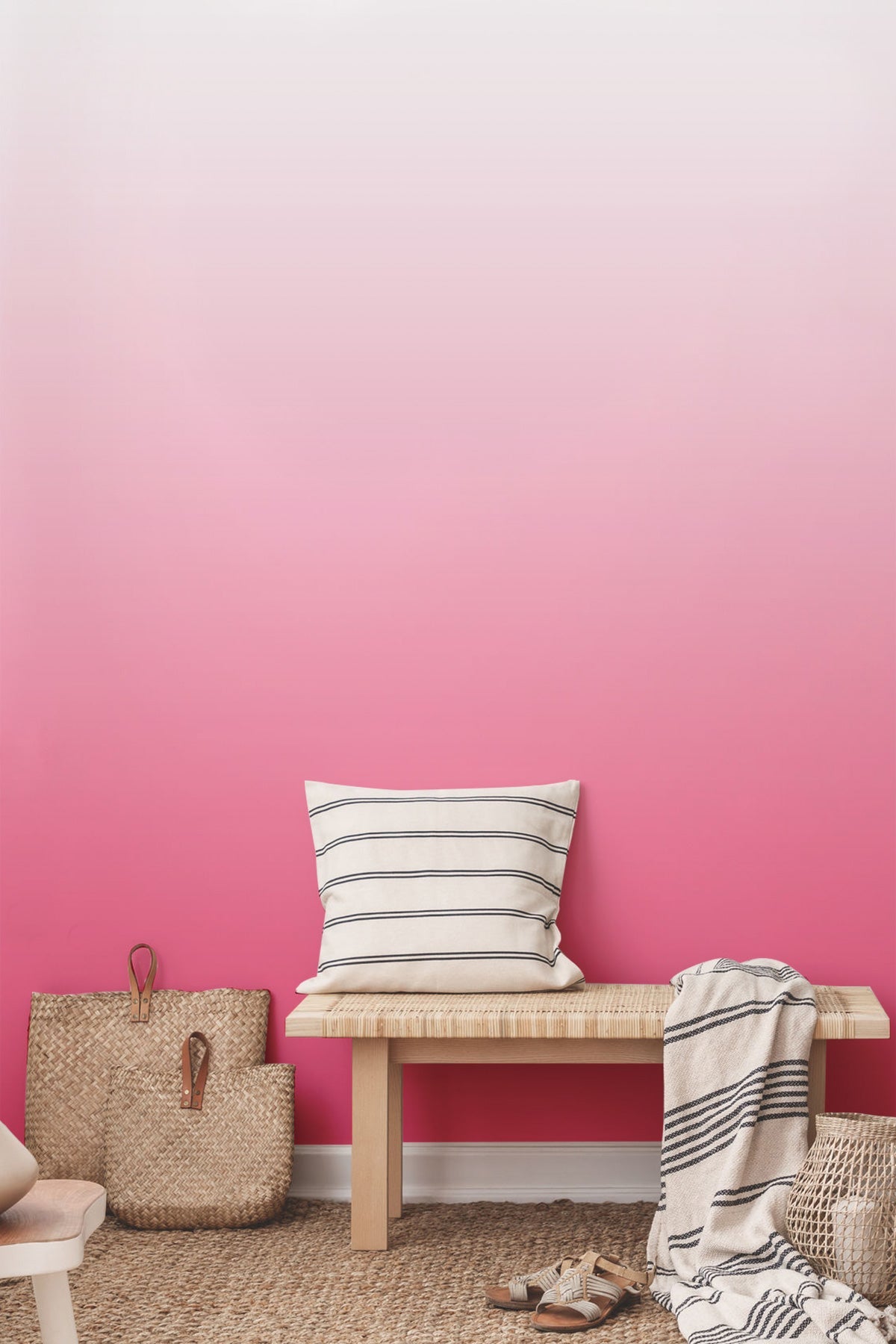 Raspberry Sorbet wallpaper in a room