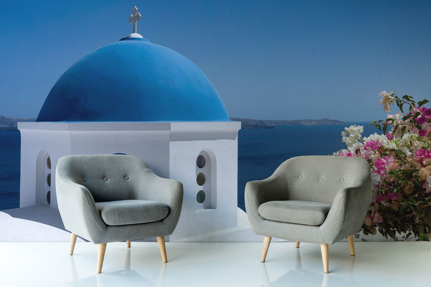 Santorini Dreamscape Wall Mural