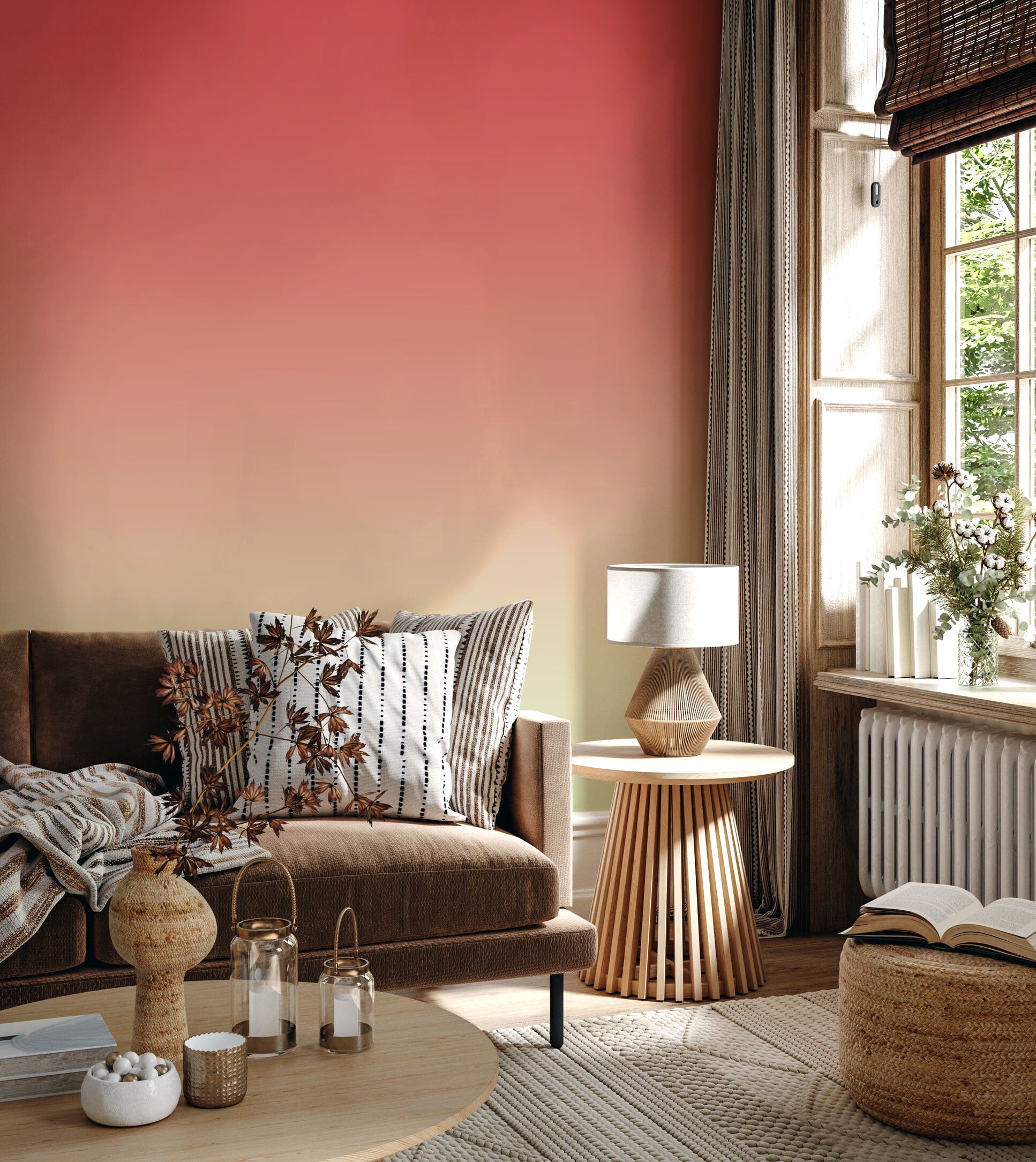 Velvet Sun wallpaper in a living room