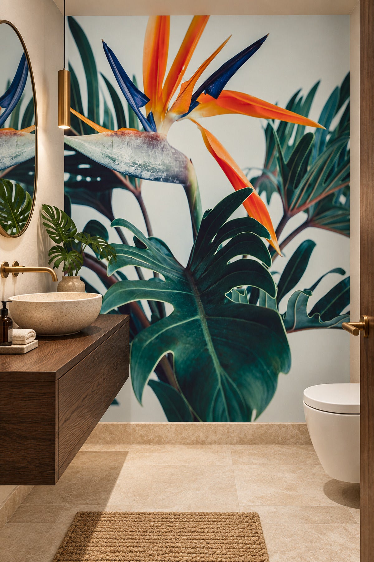 Exotic Tropical Flower Wall Mural