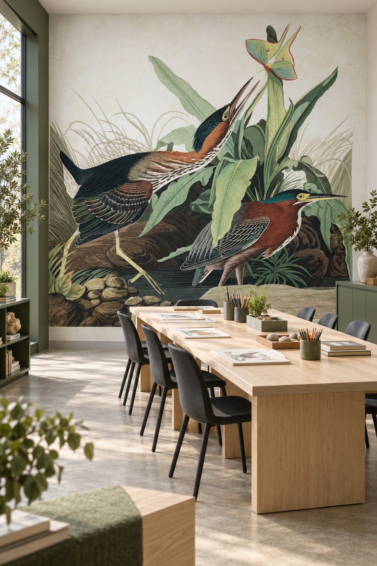 Green Heron Wall Mural