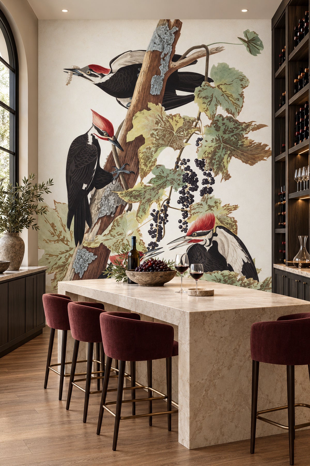 Vintage Wood Pecker Wall Mural