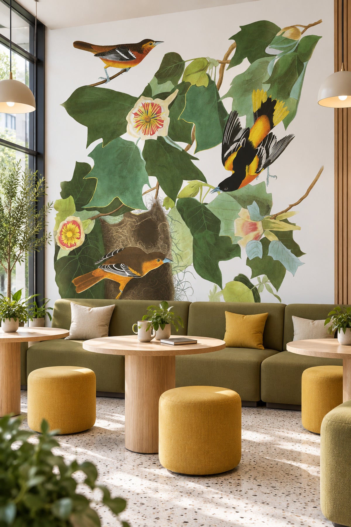 Group of Orioles Wallpaper Mural