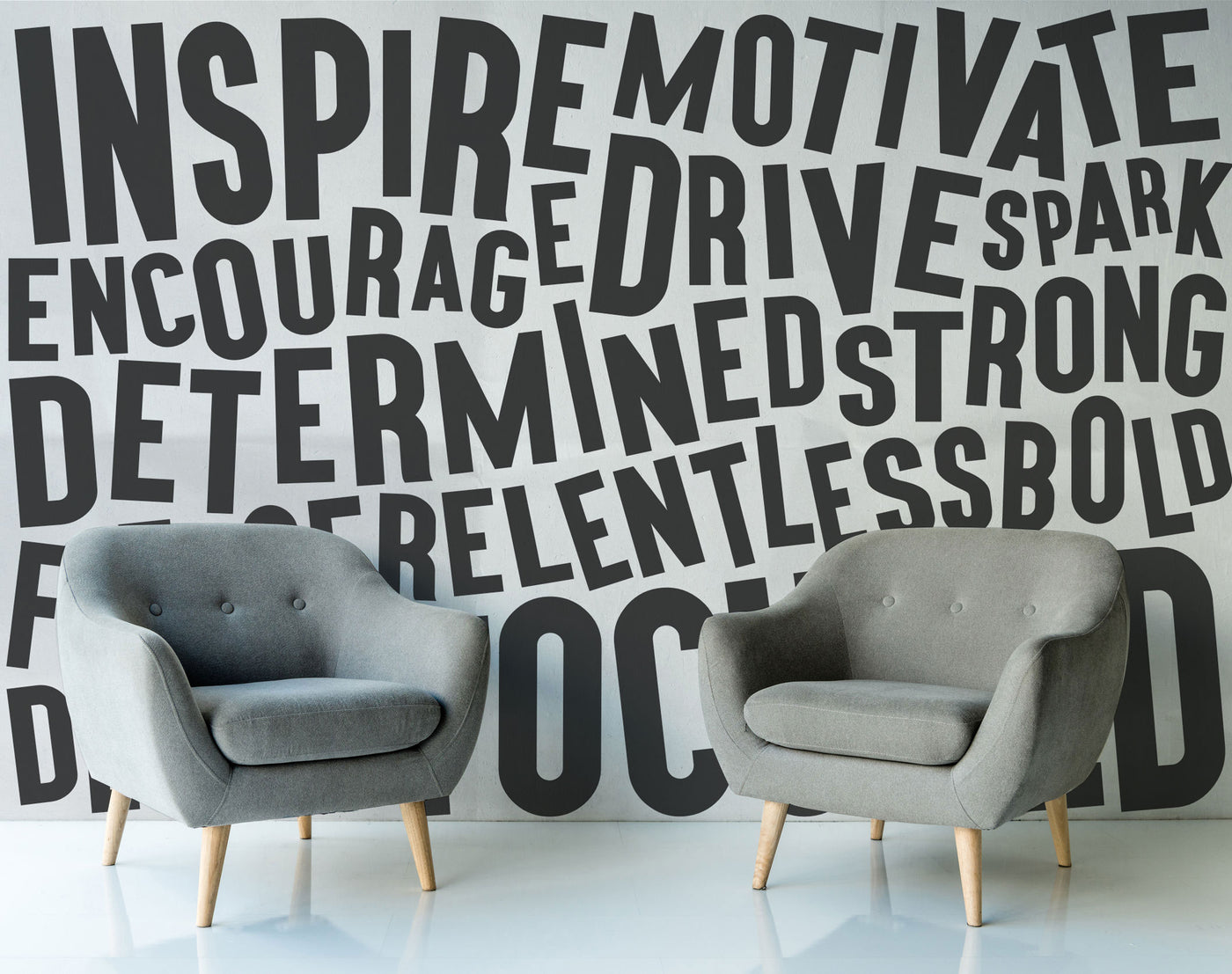 Words of Motivation Wall Mural
