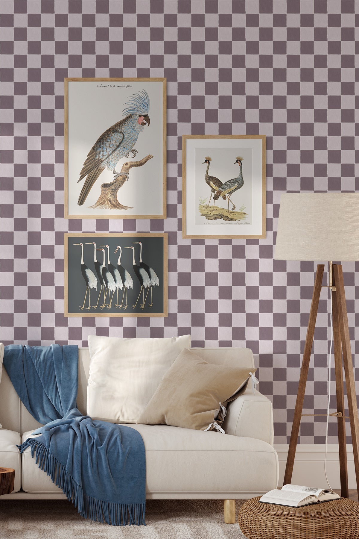 Wild Checkers / Burgundy