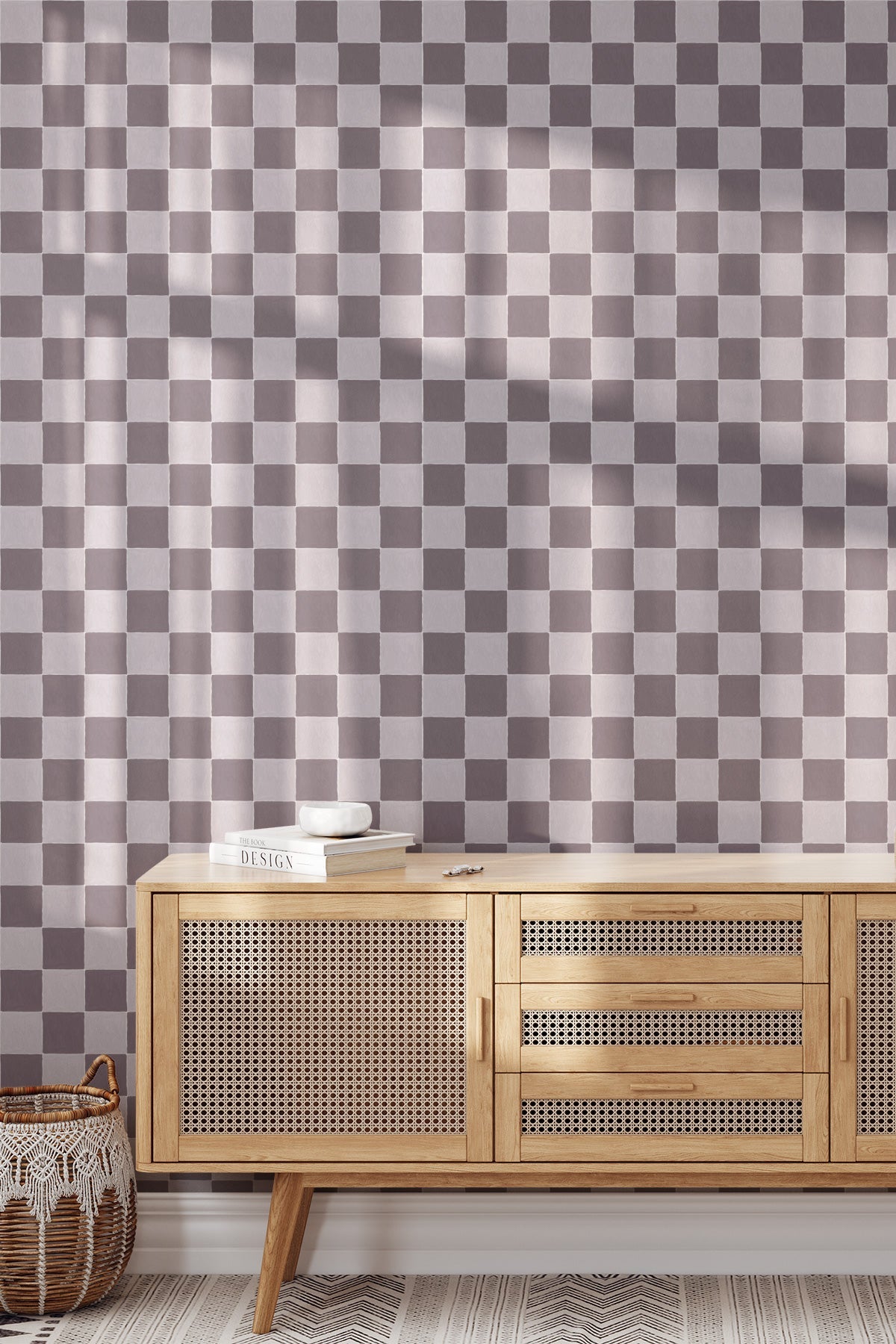 Wild Checkers / Burgundy