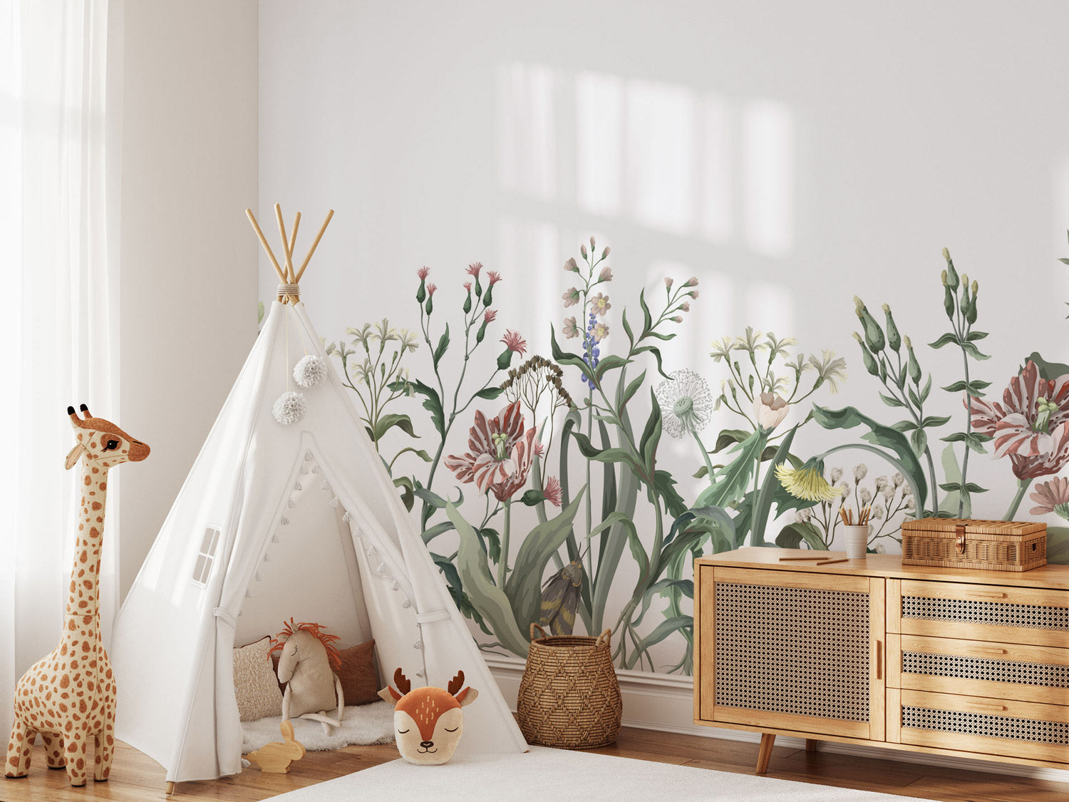 Wild Flower botanical wall murals