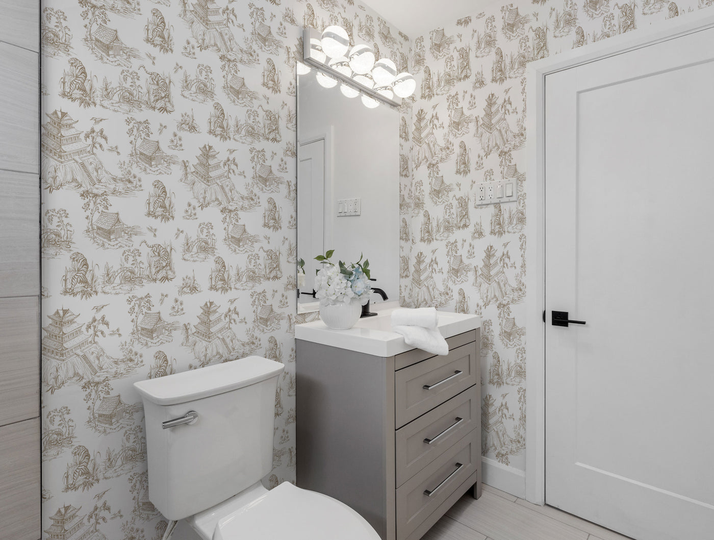 Powder Room Makeover:Wall Murals & Wallpaper to Transform Your Small Bathroom