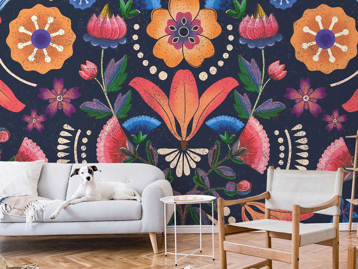 Mexican Ethnic Floral Wallpaper Mural