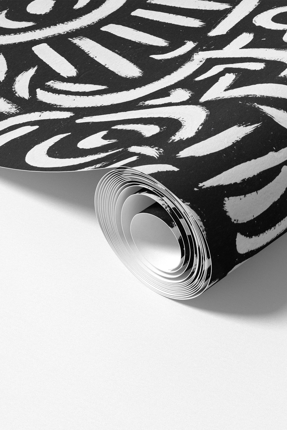Echo Lines Abstract Brushstroke Wall Mural – Eazywallz