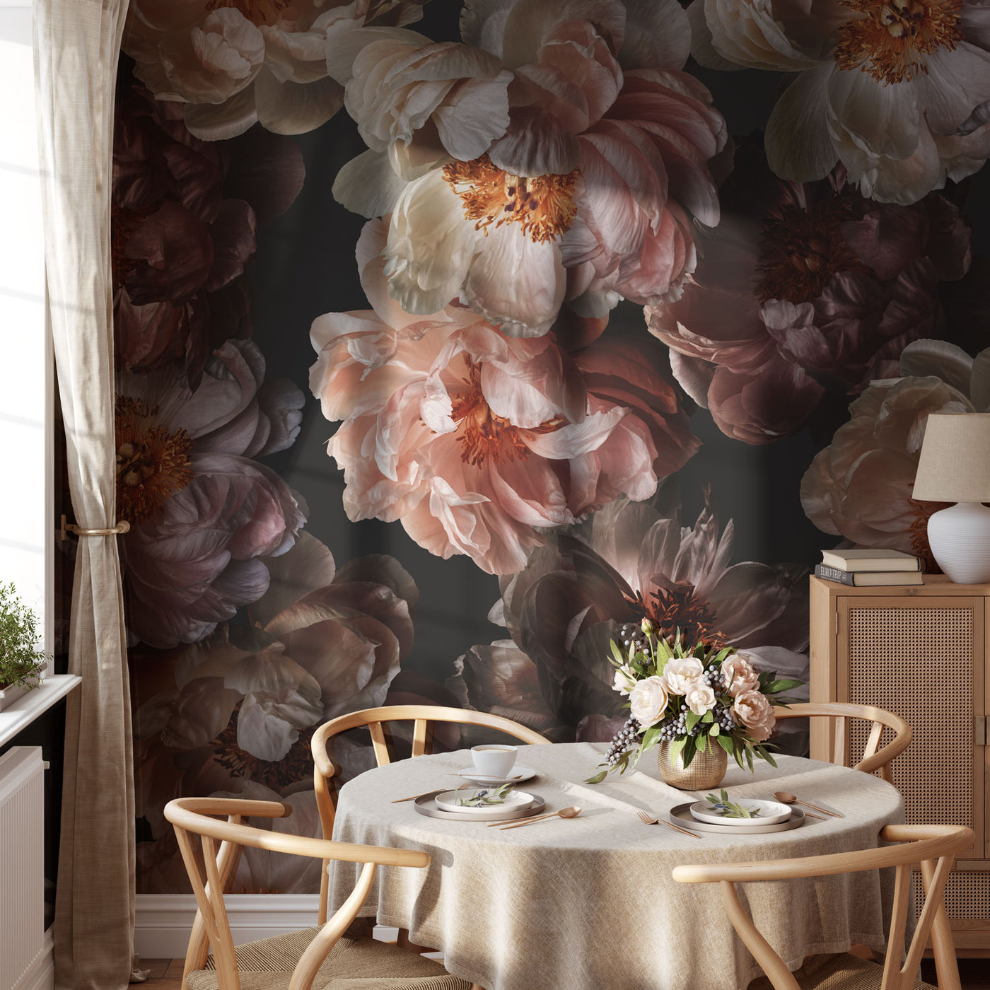 Midnight Floral Wall Mural
