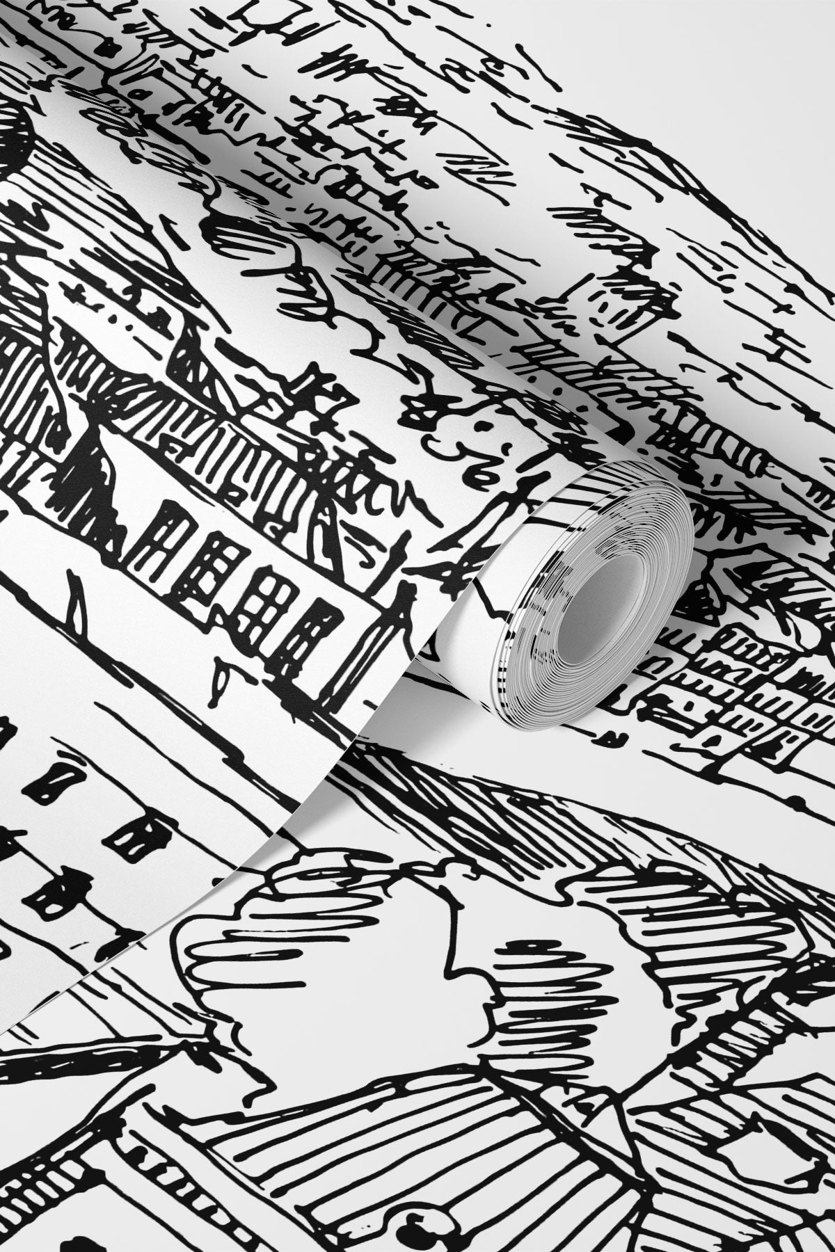 Paris Sketch Wall Mural - Abstract Murals - Eazywallz