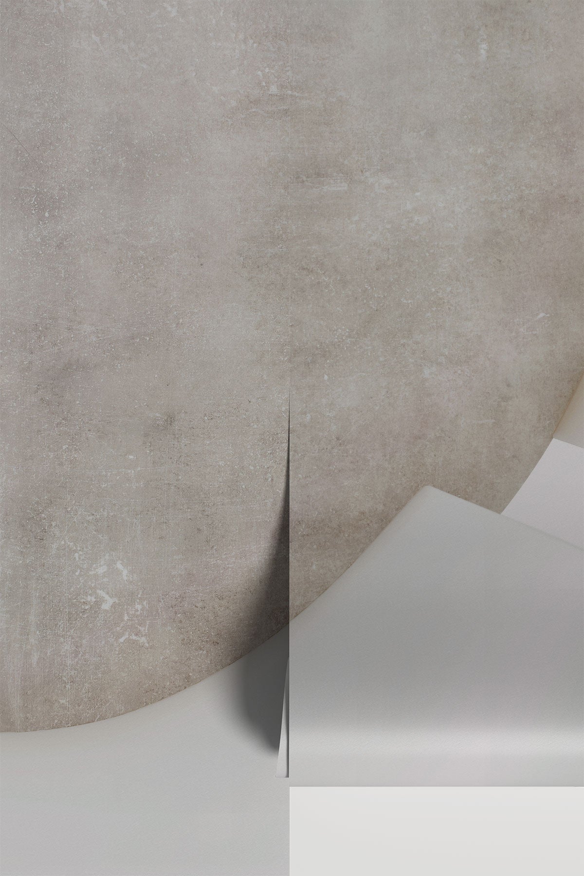 Close-up of Astra Veil / Stone on a double wallpaper roll.