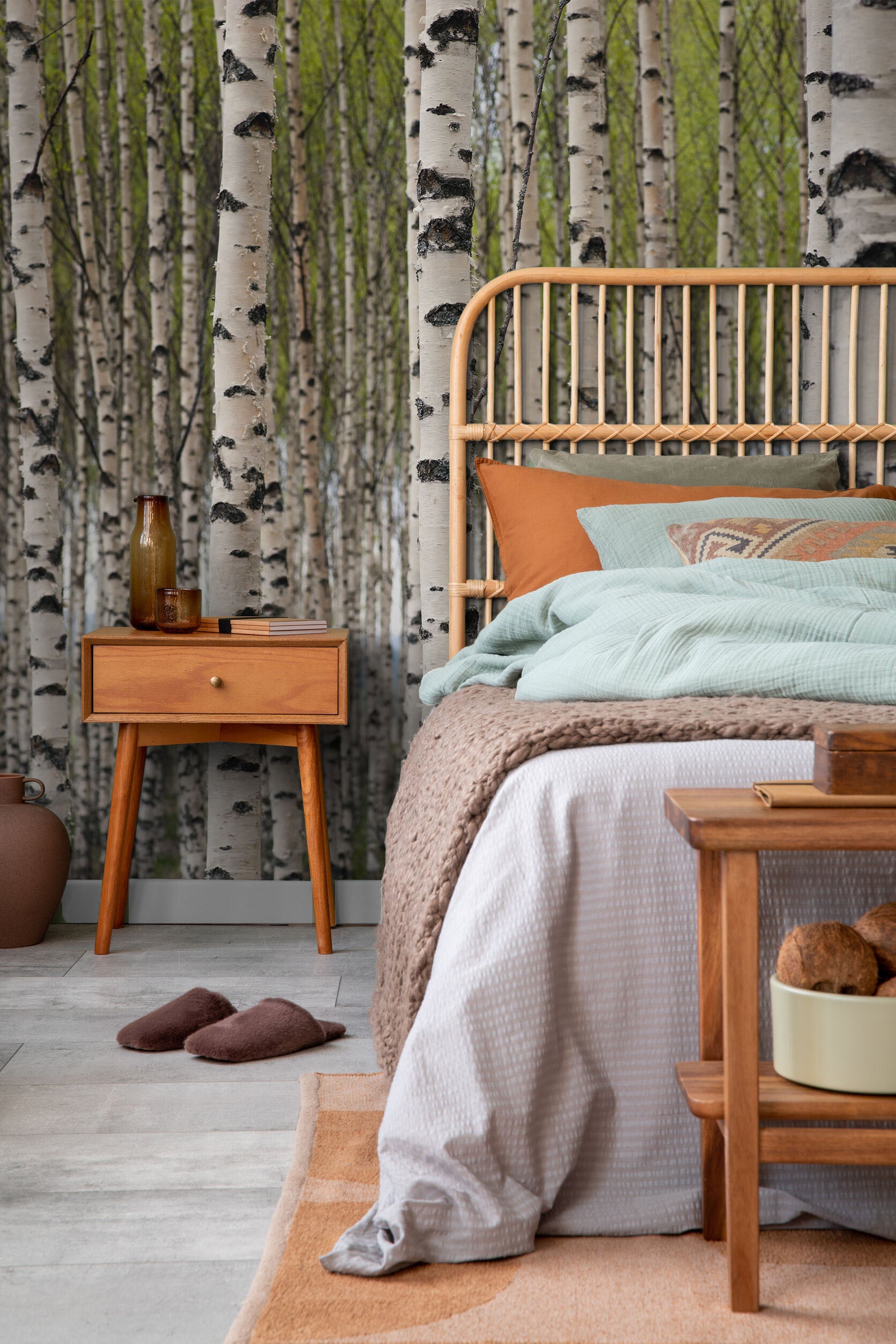 Grove of Birch Trees Wall Mural