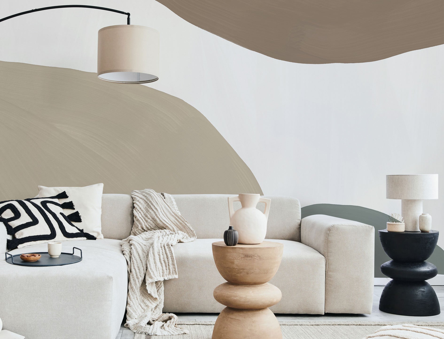 Organic Abstract Shapes Wall Mural