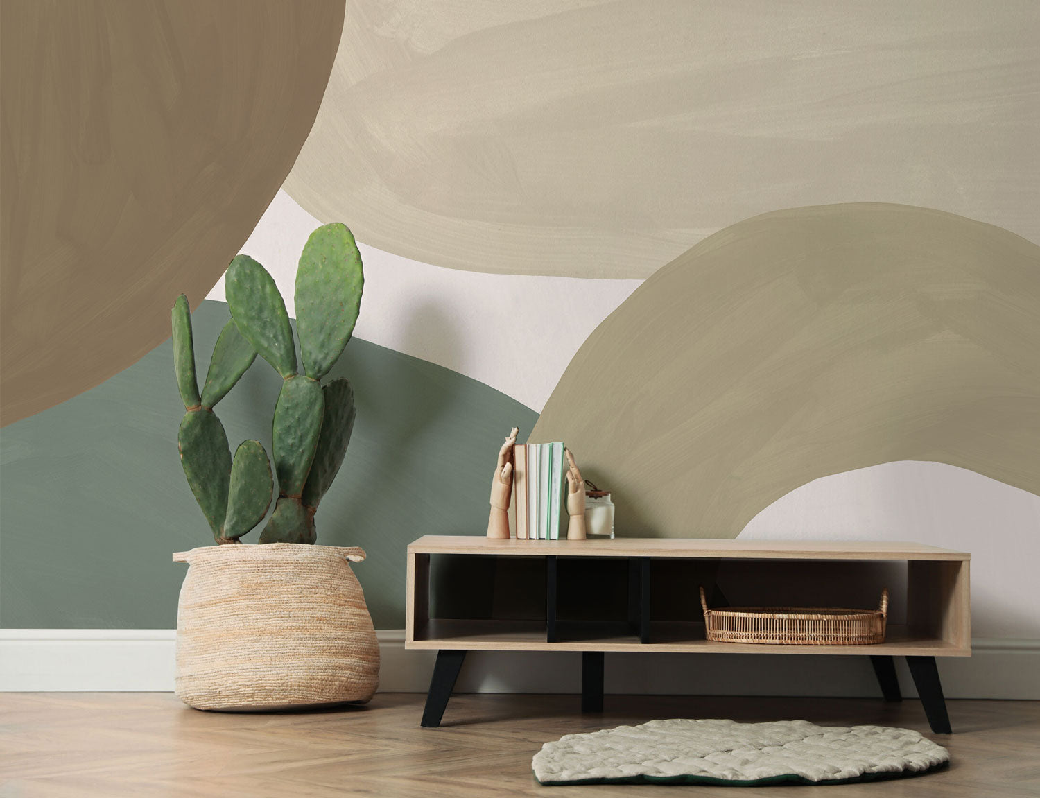 Organic Abstract Shapes 7 Wall Mural | Removable Wall Mural | Eazywallz