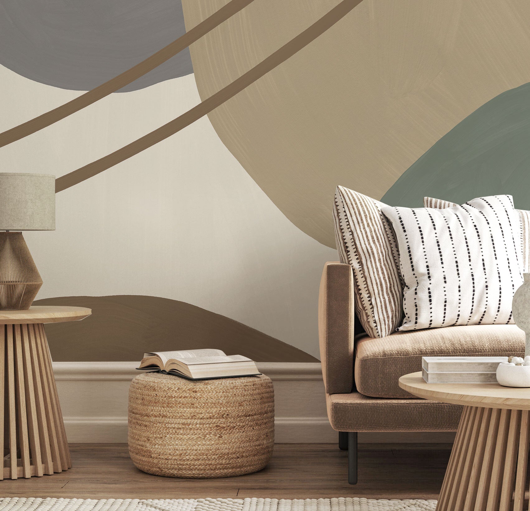 Organic Abstract Shapes 12 Wall Mural