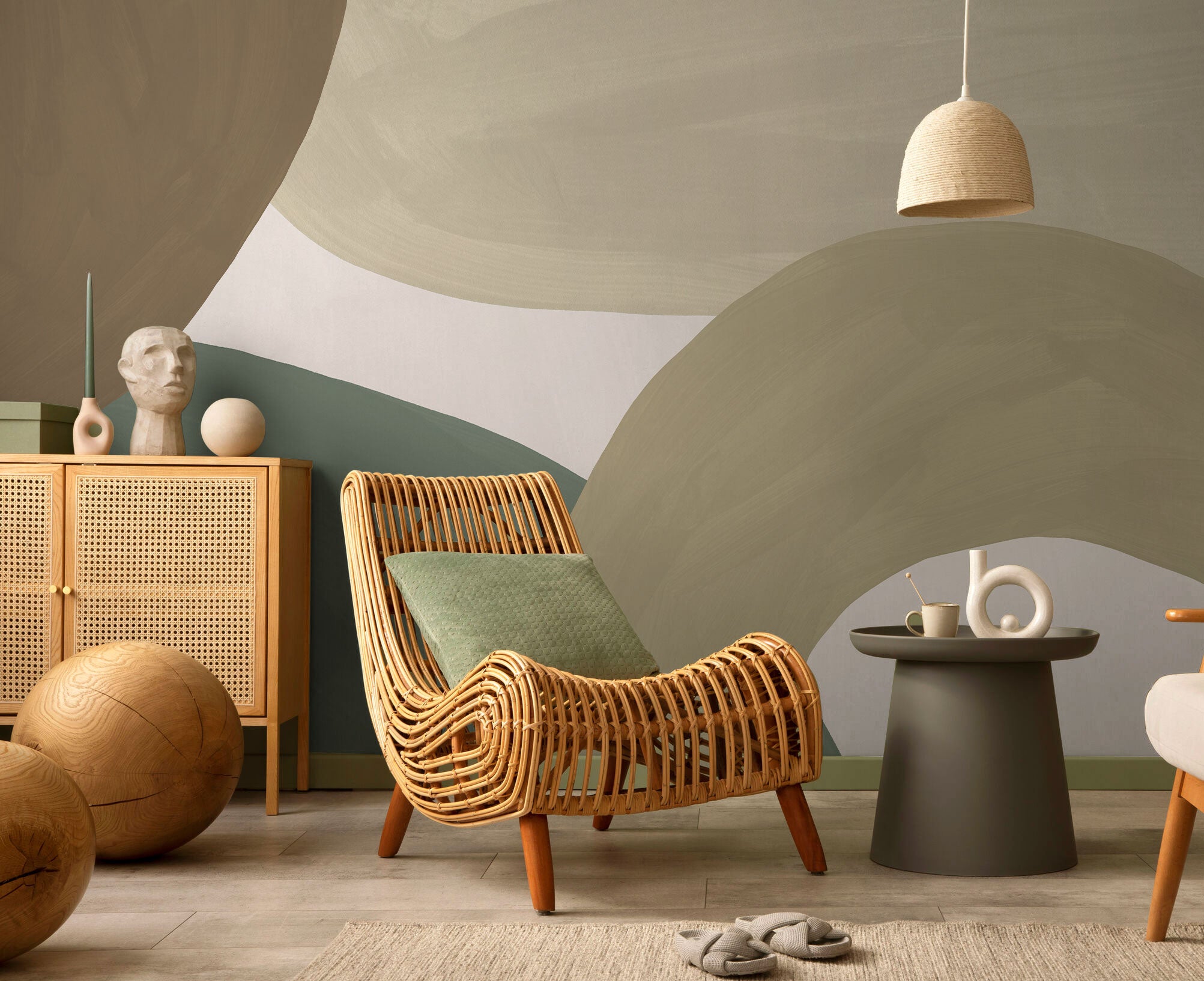 Organic Abstract Shapes 7 Wall Mural