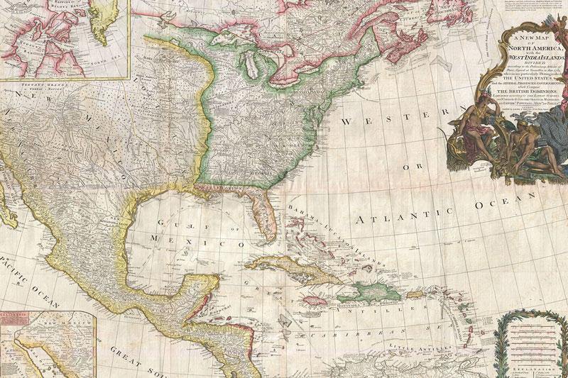 1794 Original Map of North America Wall Mural-Wall Mural-Eazywallz