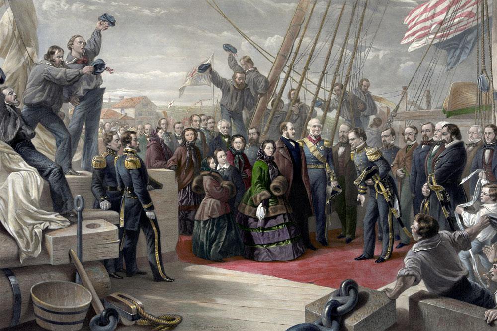 1856 Arctic Ship Scene Painting Wall Mural-Wall Mural-Eazywallz