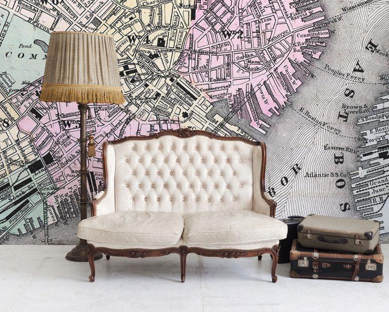1870 Boston Map Wall Mural-Wall Mural-Eazywallz