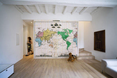 1875 Map of the World Wall Mural-Wall Mural-Eazywallz
