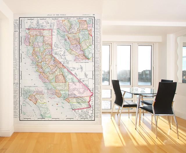 1900 Map of California Wall Mural-Wall Mural-Eazywallz