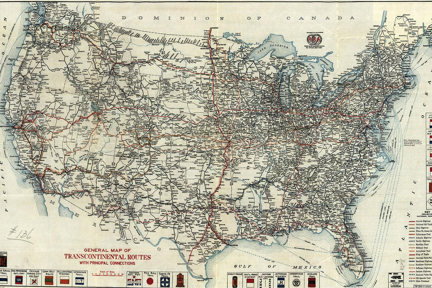 1918 Map of America Wall Mural-Wall Mural-Eazywallz