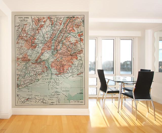 19th Century New York Map Wall Mural-Wall Mural-Eazywallz