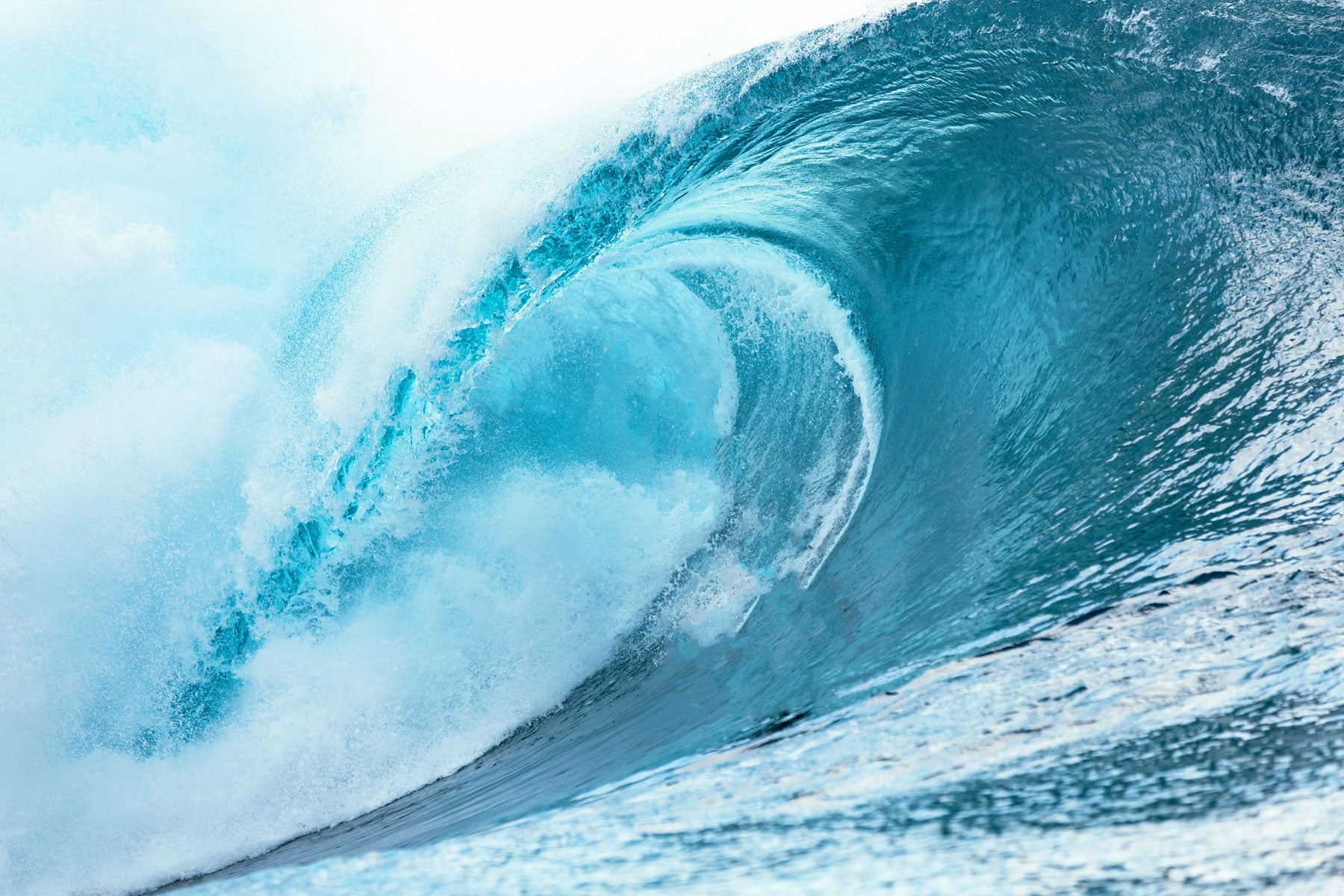 Beautiful Blue Wave Wall Mural