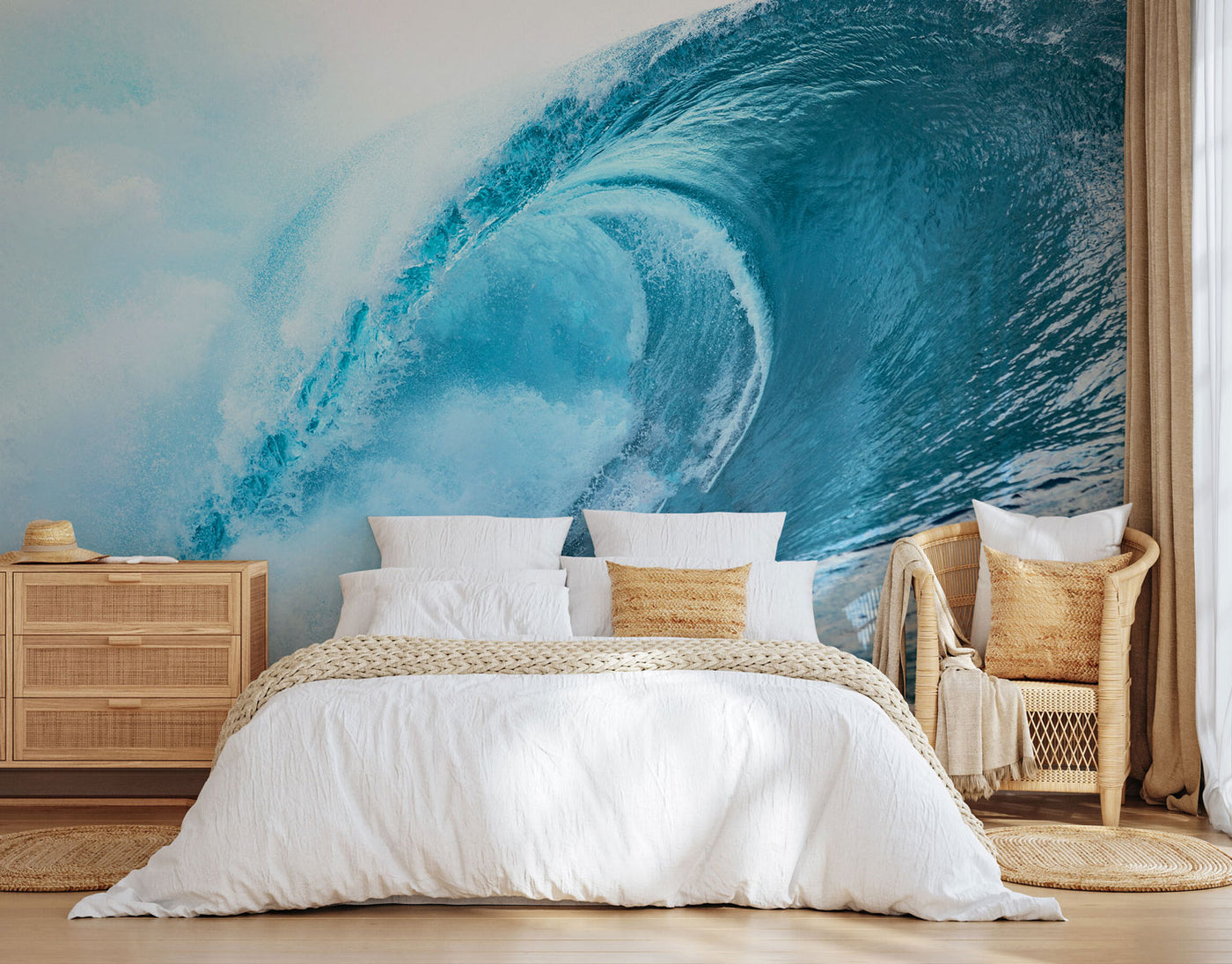 Beautiful Blue Wave Wall Mural