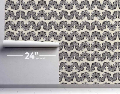 70s Wave Wallpaper #049-Repeat Pattern Wallpaper-Eazywallz