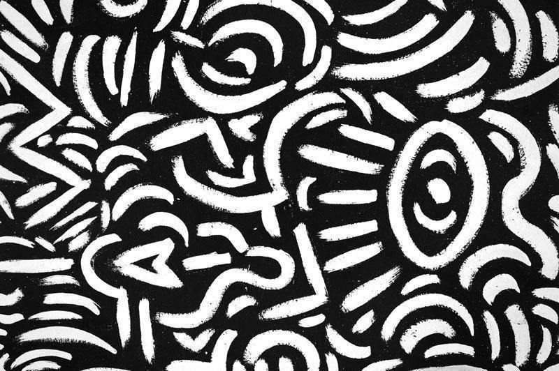 Abstract Black And White Painting Mural-Wall Mural-Eazywallz