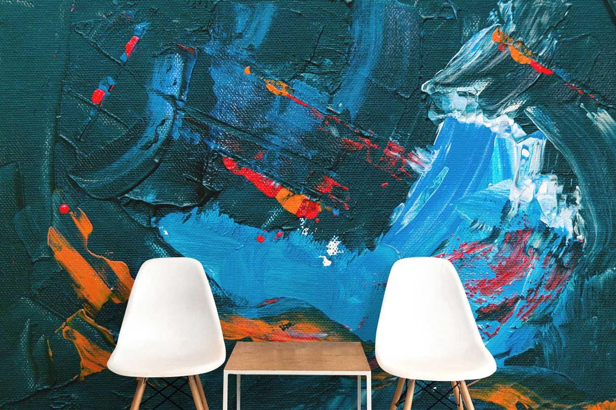 Abstract Canvas Painting Mural-Wall Mural-Eazywallz