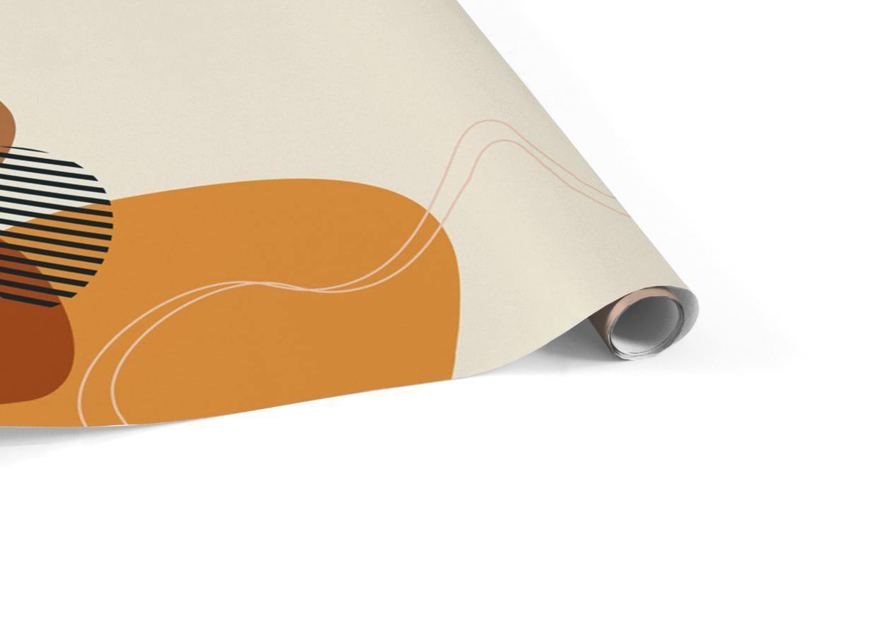 Abstract Earth Tone Shapes 4 Mural Wallpaper-Wall Mural-Eazywallz