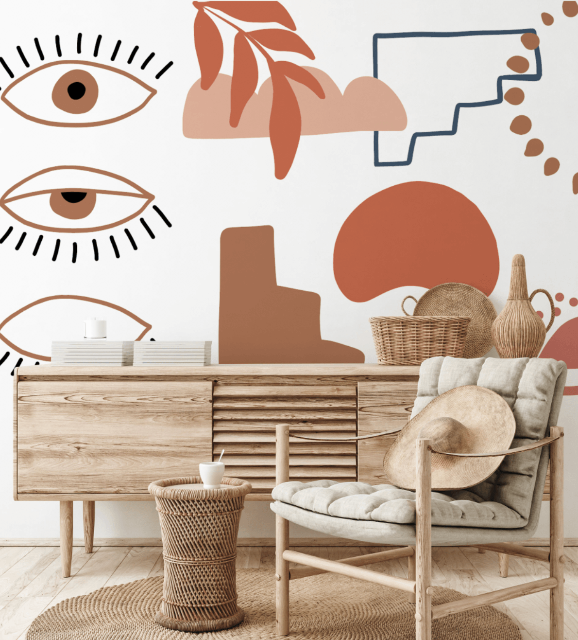 Abstract Eye Desert Clay Wall Mural-Wall Mural-Eazywallz