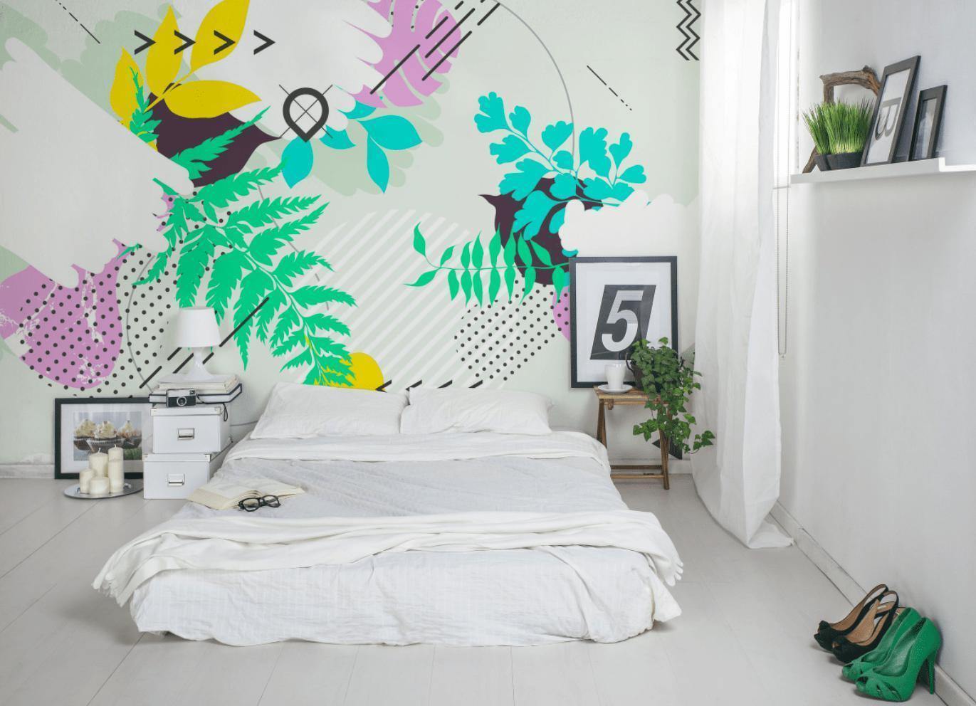 Abstract Floral Mural-Wall Mural-Eazywallz