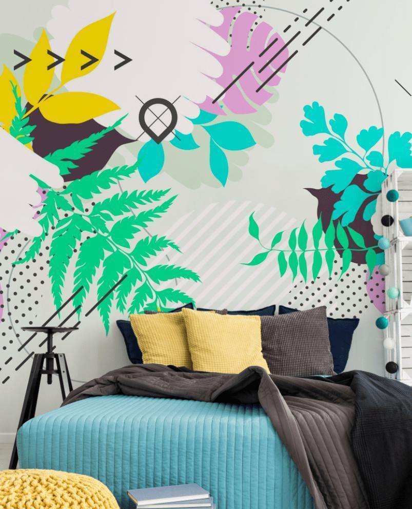 Abstract Floral Mural-Wall Mural-Eazywallz