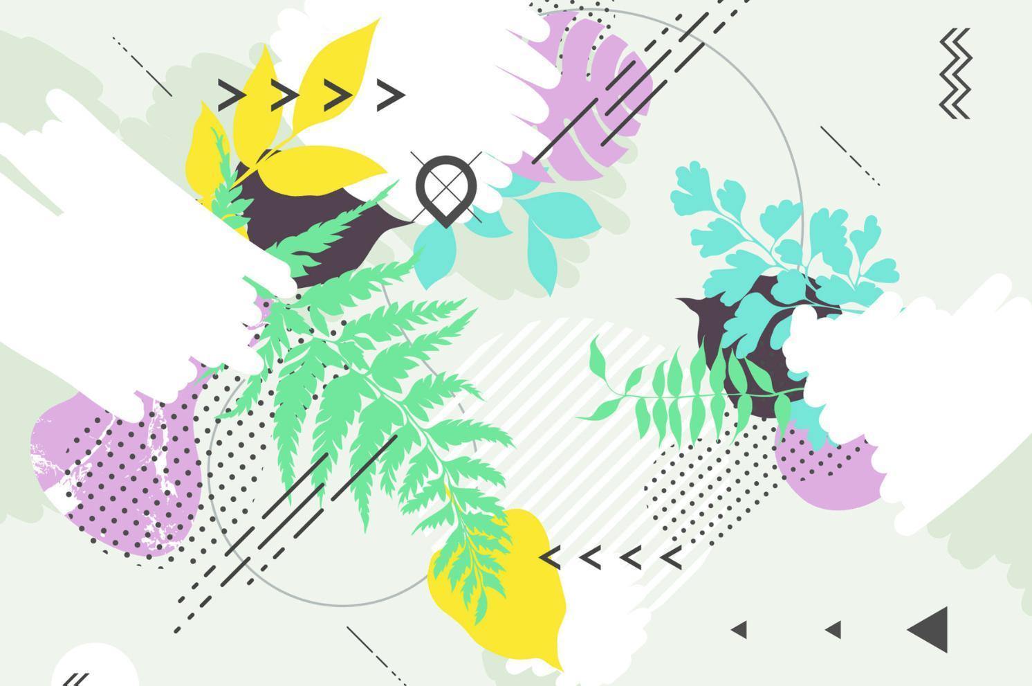 Abstract Floral Mural-Wall Mural-Eazywallz