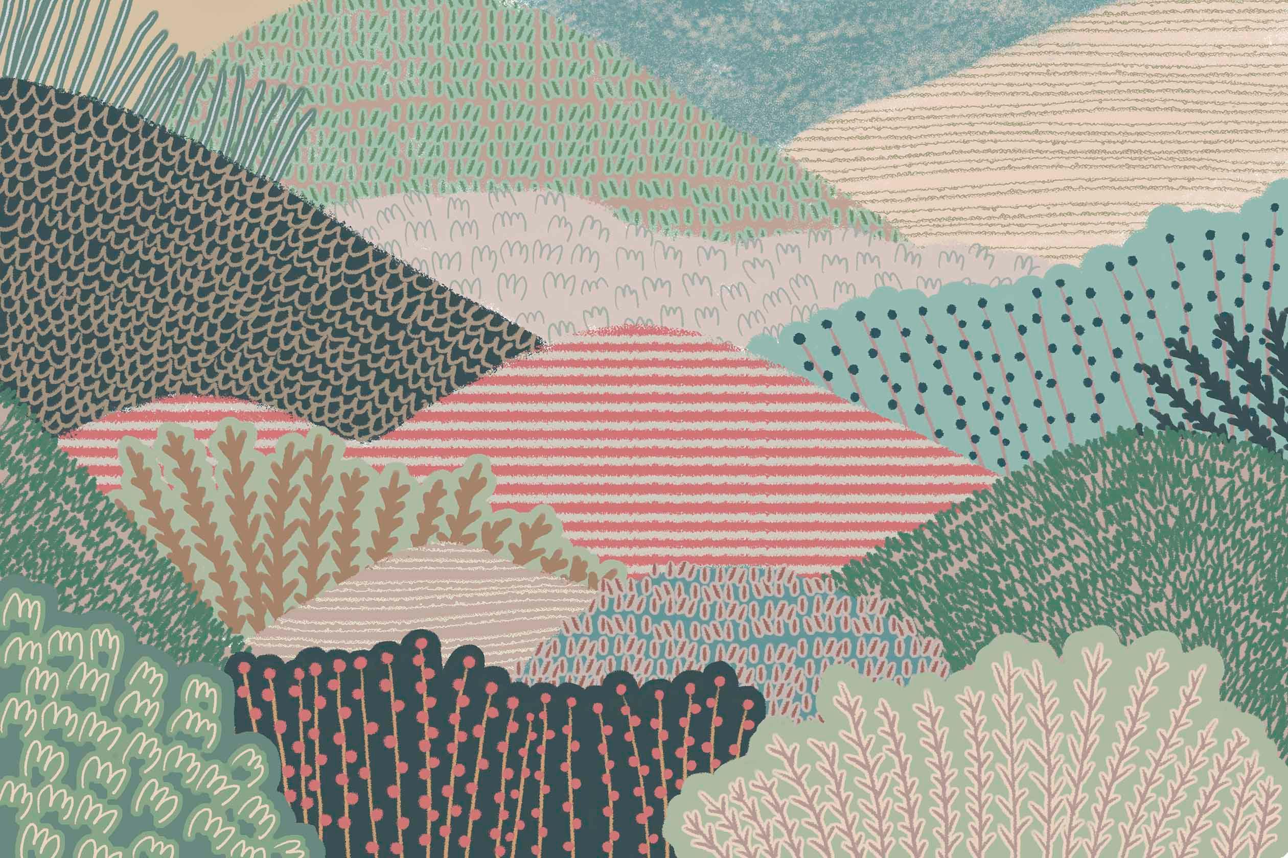 Abstract Mountain Textures Wall Mural-Wall Mural-Eazywallz